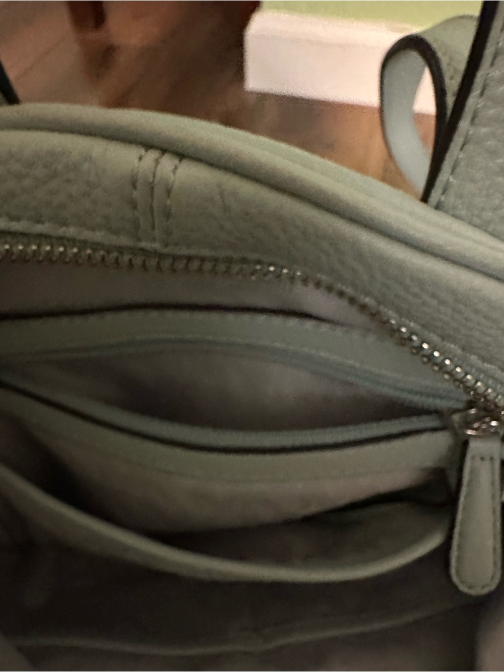 Michael Kors Light Blue and Aqua Pebbled Leather Backpack - Picture 6 of 8